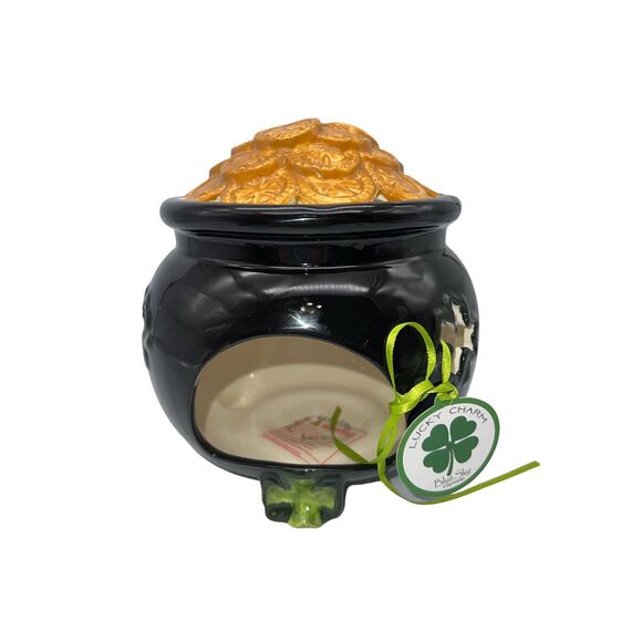 Blue Sky Clayworks Pot Of Gold Tea Light Holder - Picture 3 of 3